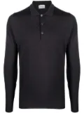 John Smedley button-front long-sleeved polo shirt - Grey