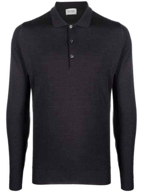 John Smedley Langärmeliges Poloshirt