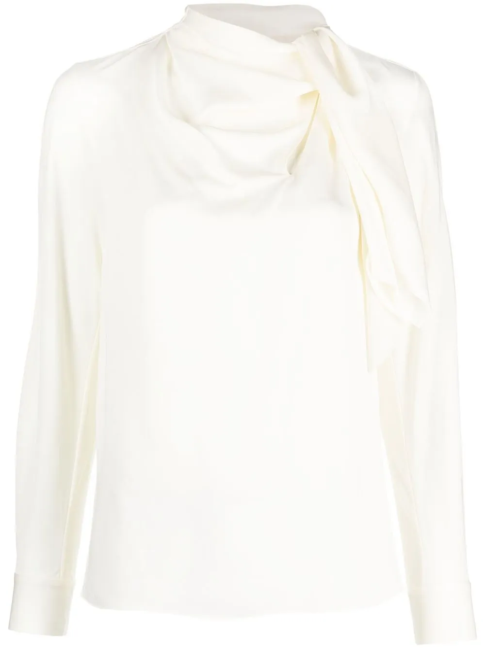 

Theory scarf-detail blouse - Neutrals