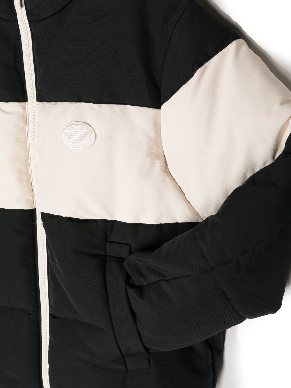 Shop Emporio Armani Logo-embossed Puffer Jacket In Black