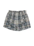 Tartine Et Chocolat plaid check cotton-blend shorts - Blue