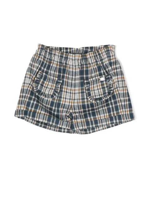 Tartine Et Chocolat plaid check cotton-blend shorts