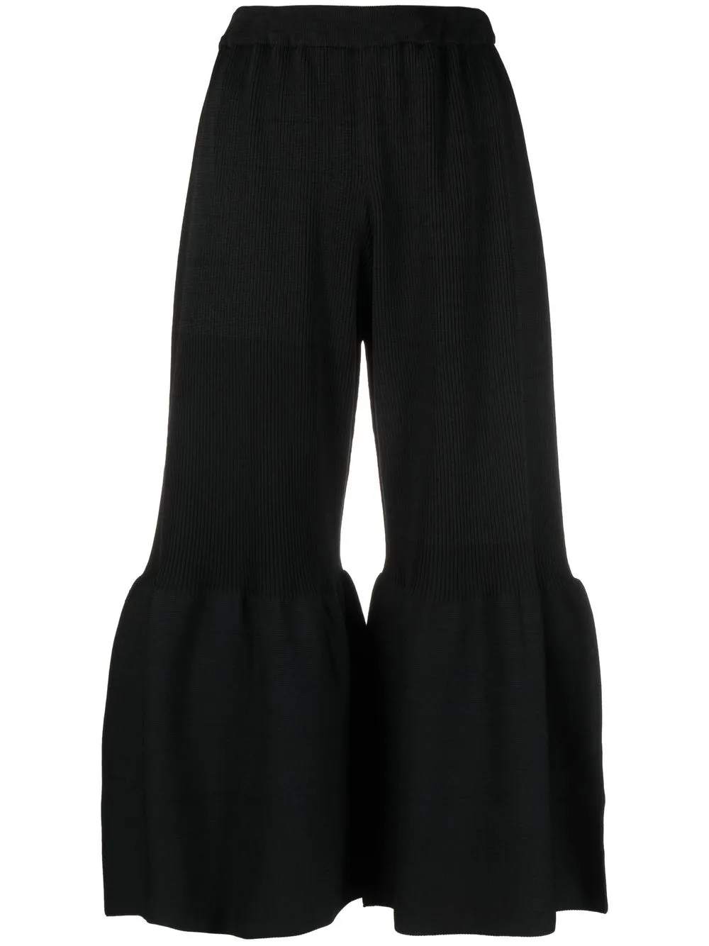 

CFCL fluted cropped knitted trousers - Black