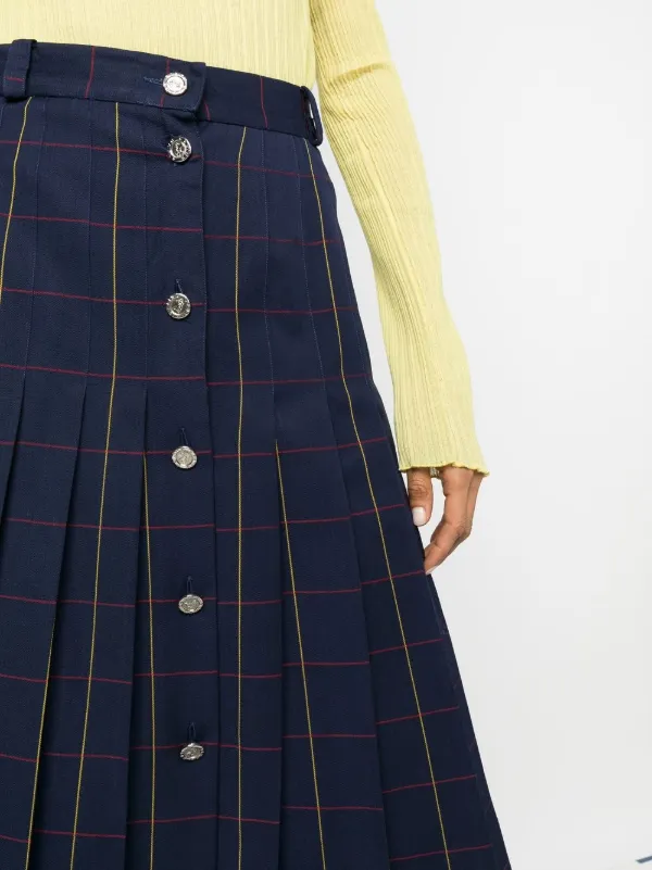 Celine yellow 2024 pleated skirt