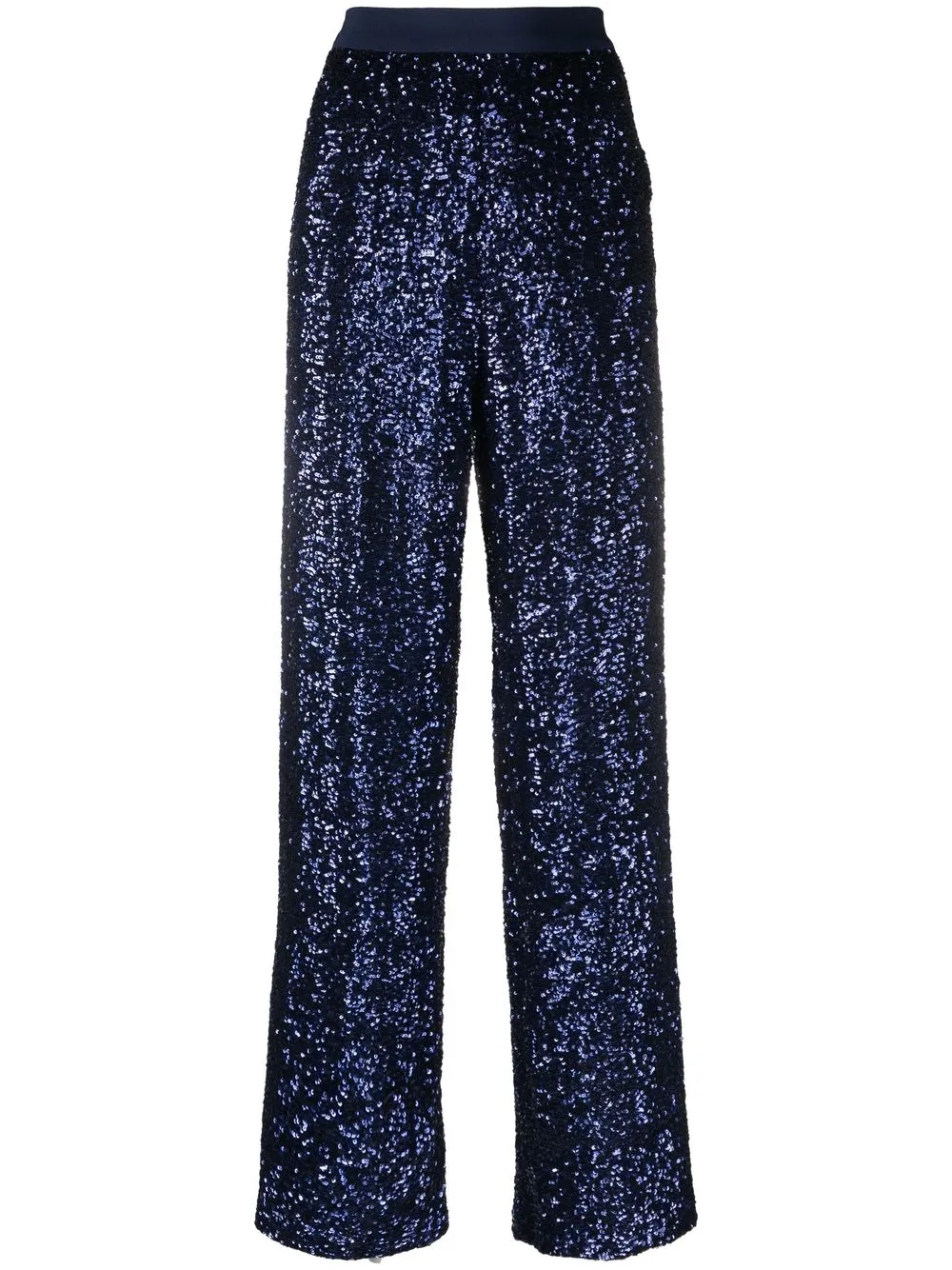 

Semicouture pantalones rectos con efecto de lentejuelas - Azul