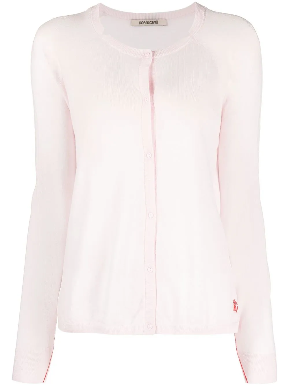 

Roberto Cavalli embroidered-logo cardigan - Pink