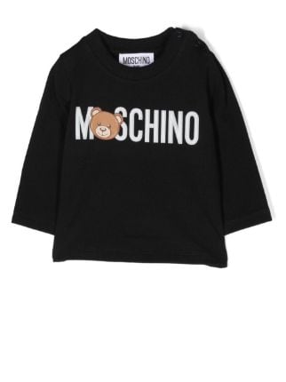 Moschino Kids logo-appliqué long-sleeve T-shirt - Farfetch
