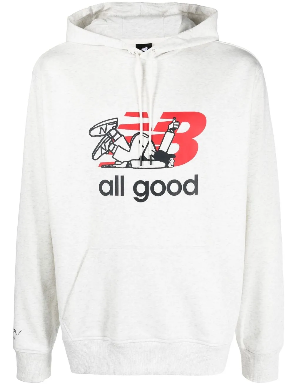 

New Balance logo-print pullover hoodie - Neutrals