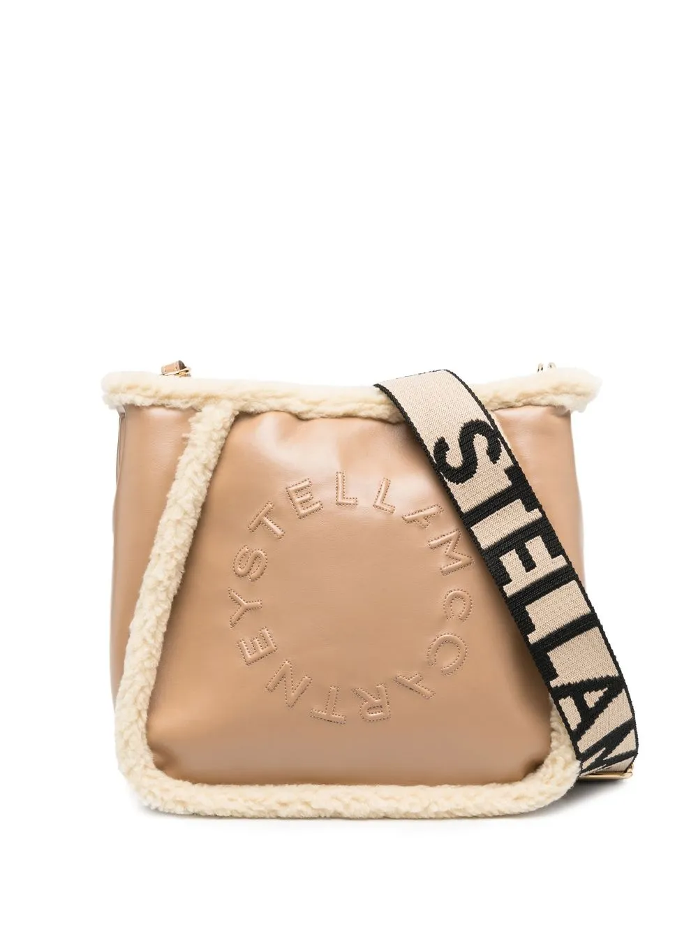 

Stella McCartney embossed-logo crossbody bag - Neutrals