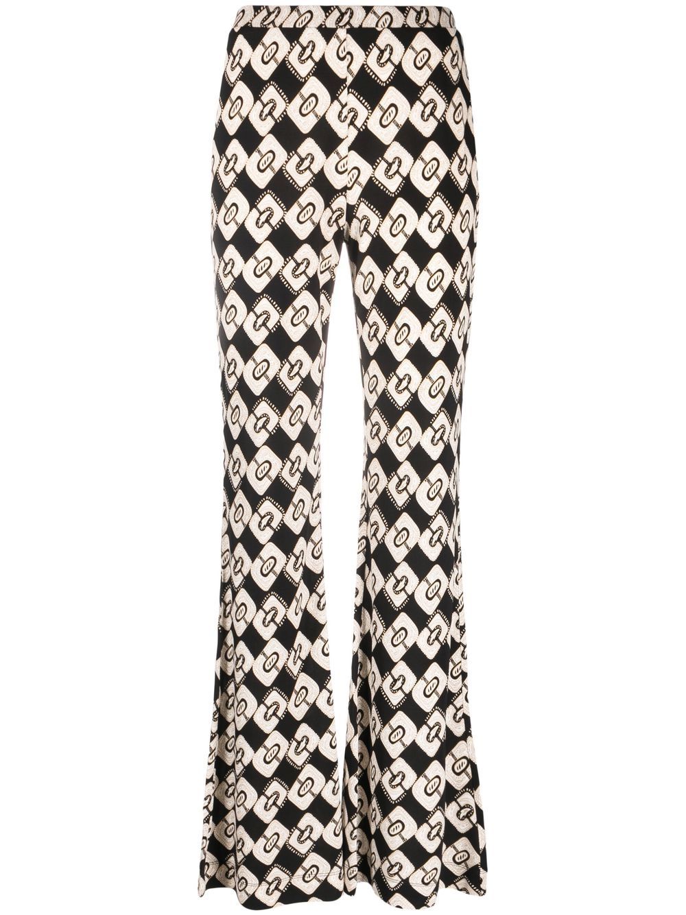 DVF Diane Von Furstenberg Brooklyn graphic-print Flared Trousers - Farfetch