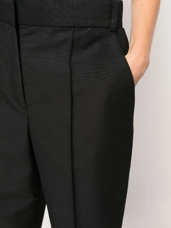 パンツ TORY BURCH Wool twill pants Black 144748 Tory Burch high-waisted Tapered Trousers | Black | FARFETCH CA