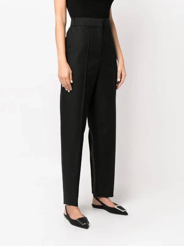 Tory Burch high-waisted Tapered Trousers | Black | FARFETCH IN