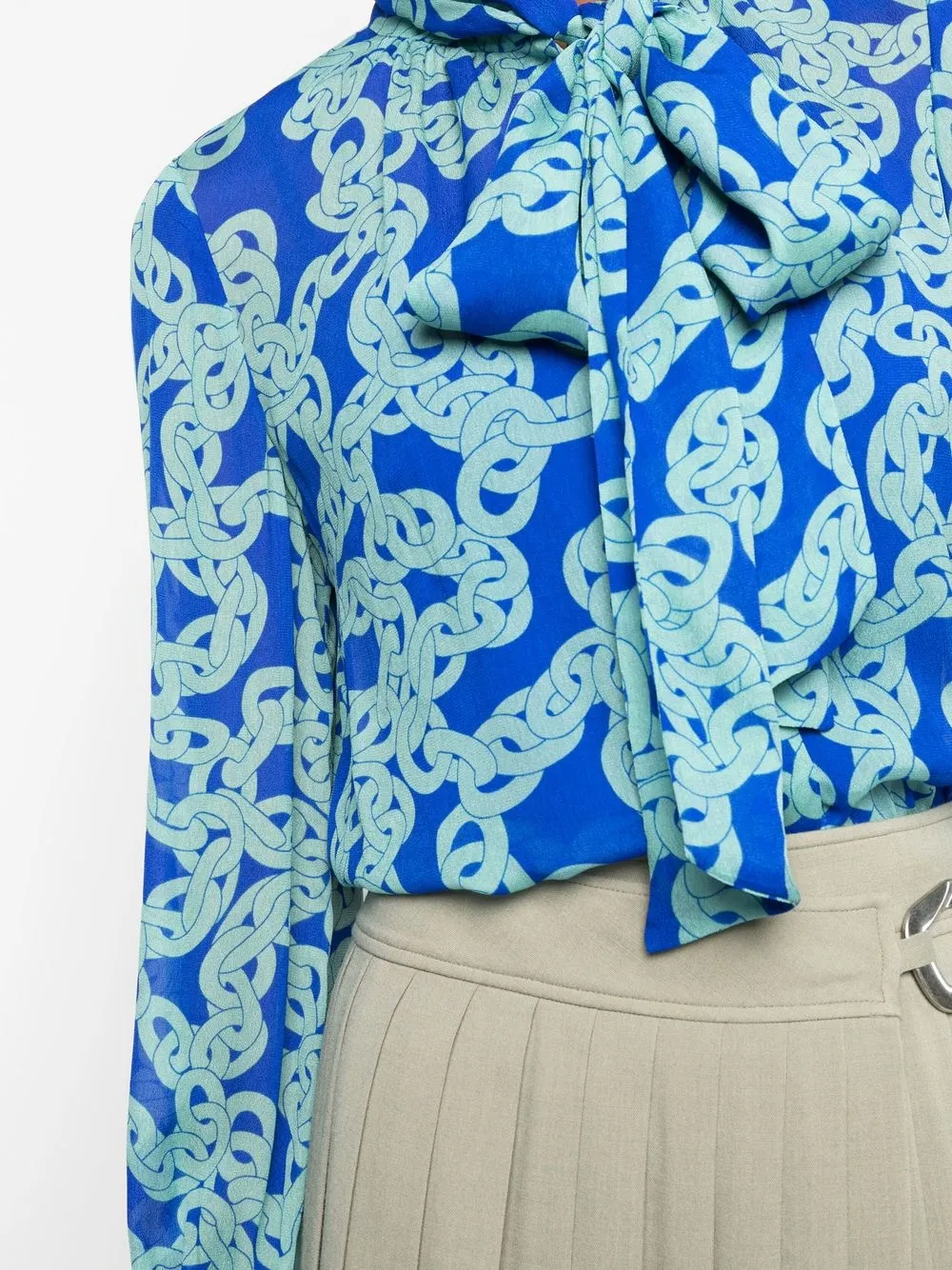 DVF Diane Von Furstenberg chainlink Print Blouse Farfetch