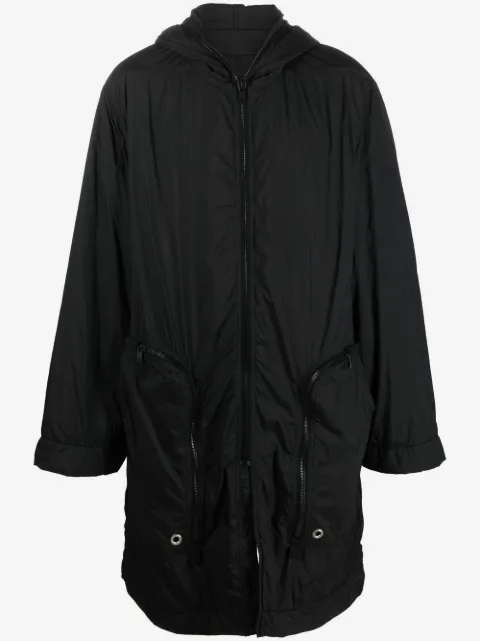 Rick Owens DRKSHDW hooded quilted coat