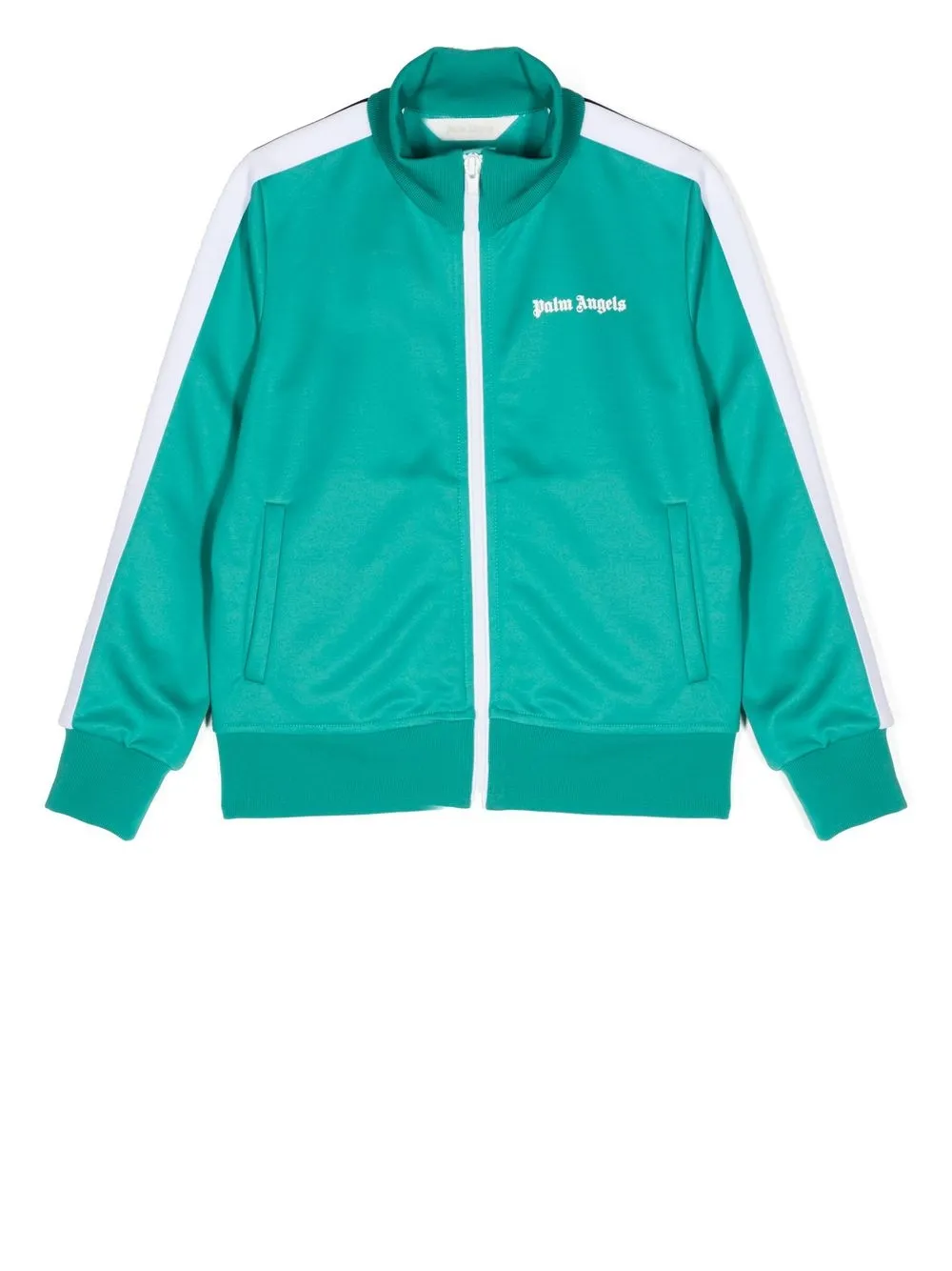 

Palm Angels Kids side striped zipped jacket - Green