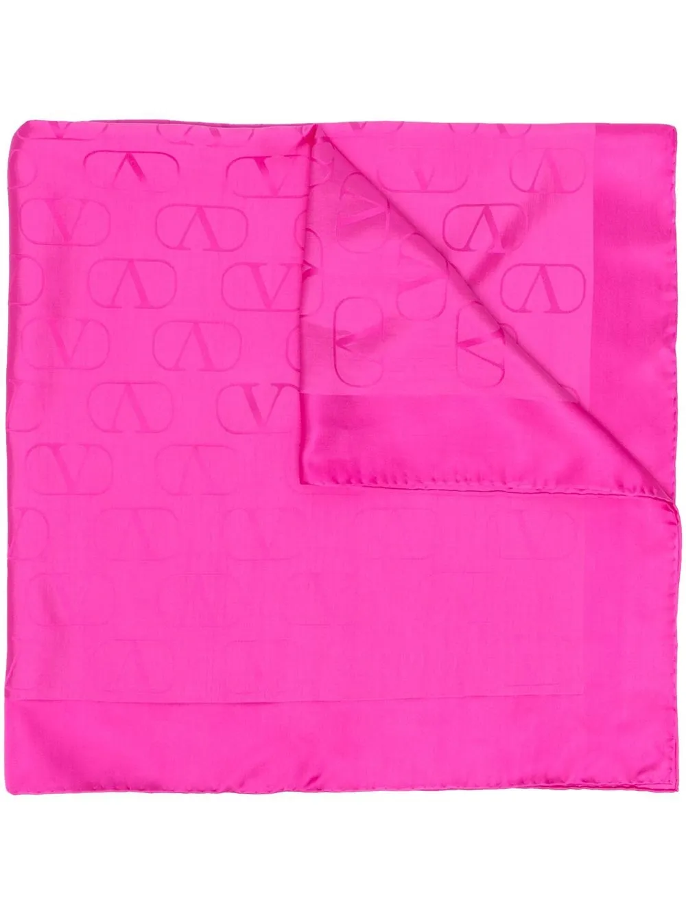 

Valentino VLogo-print silk scarf - Pink