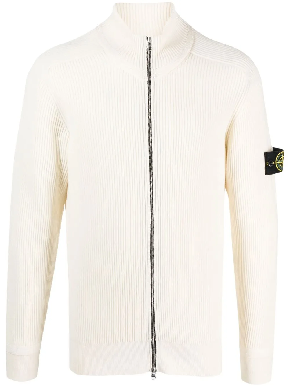 

Stone Island logo-patch detail cardigan - Neutrals