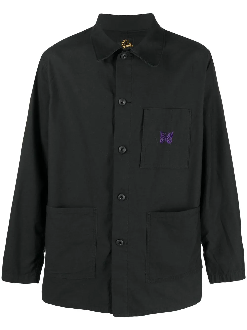 

Needles camisa con mariposa bordada - Negro