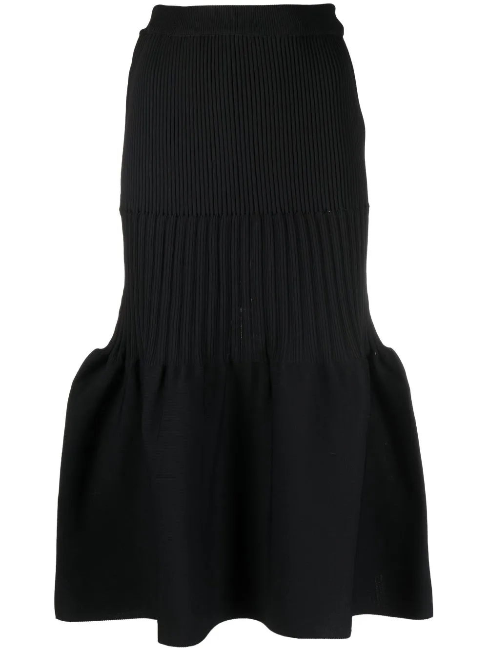 

CFCL vestido midi acampanado - Negro