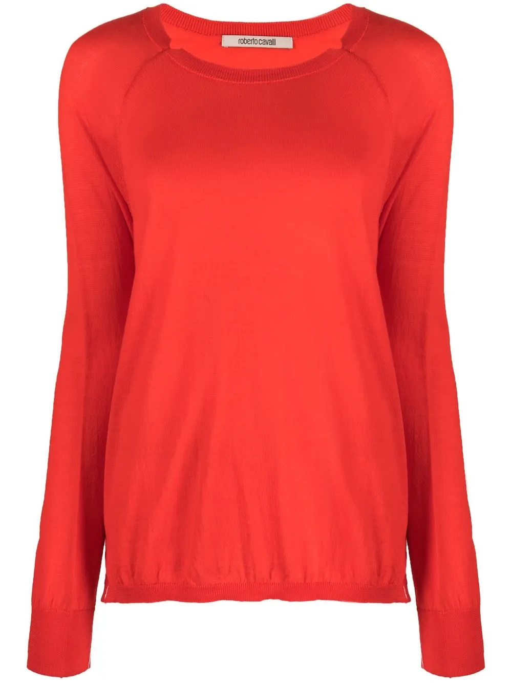

Roberto Cavalli round-neck merino wool jumper - Red