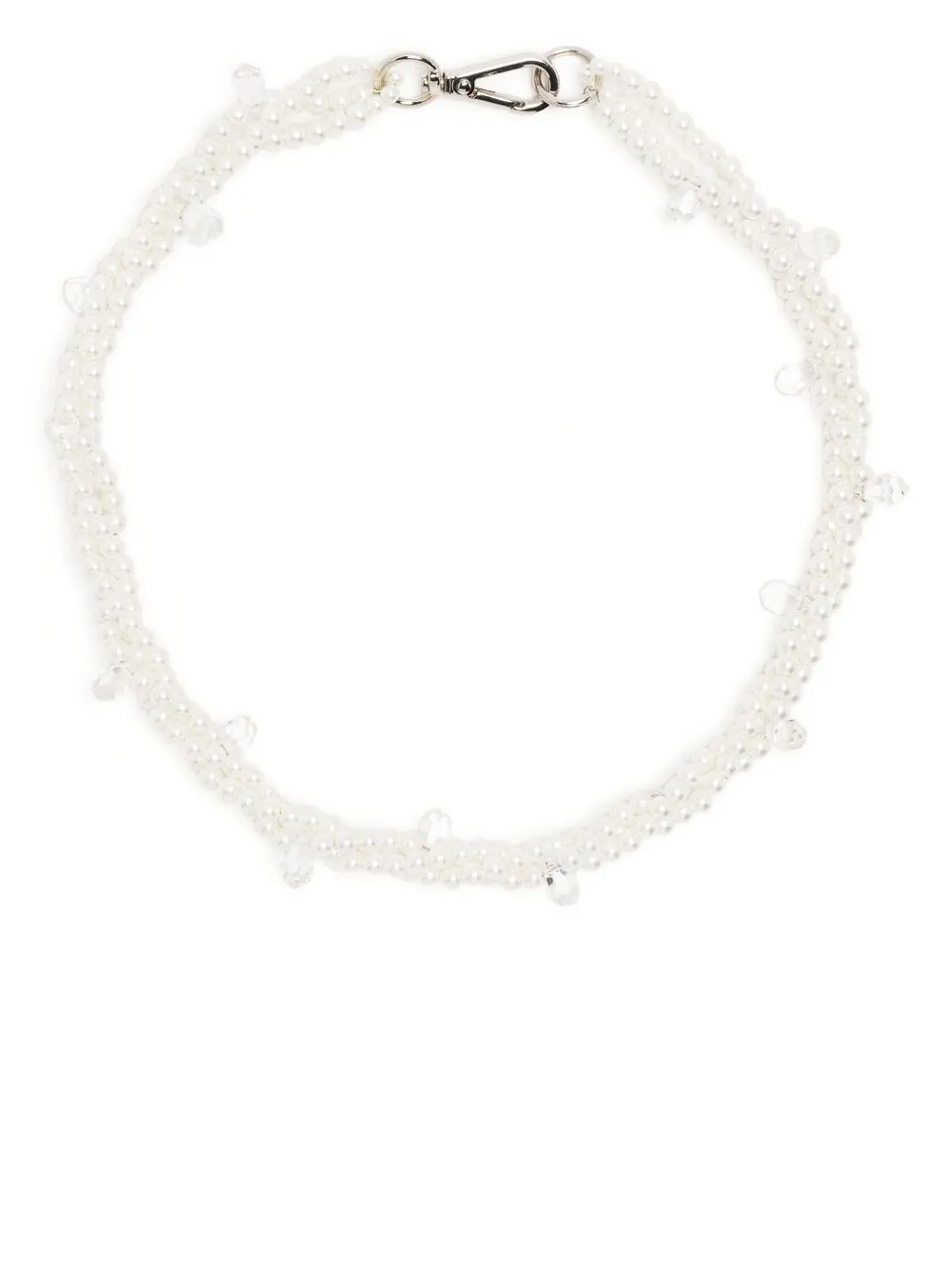 

Simone Rocha collar con detalles de cristal - Blanco