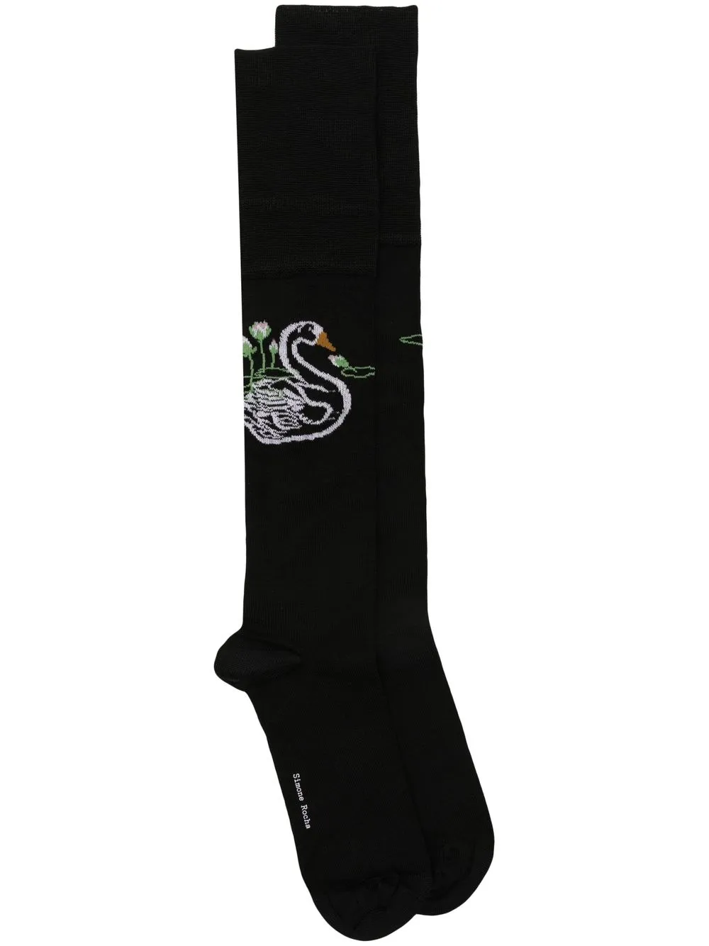 

Simone Rocha swan motif socks - Black