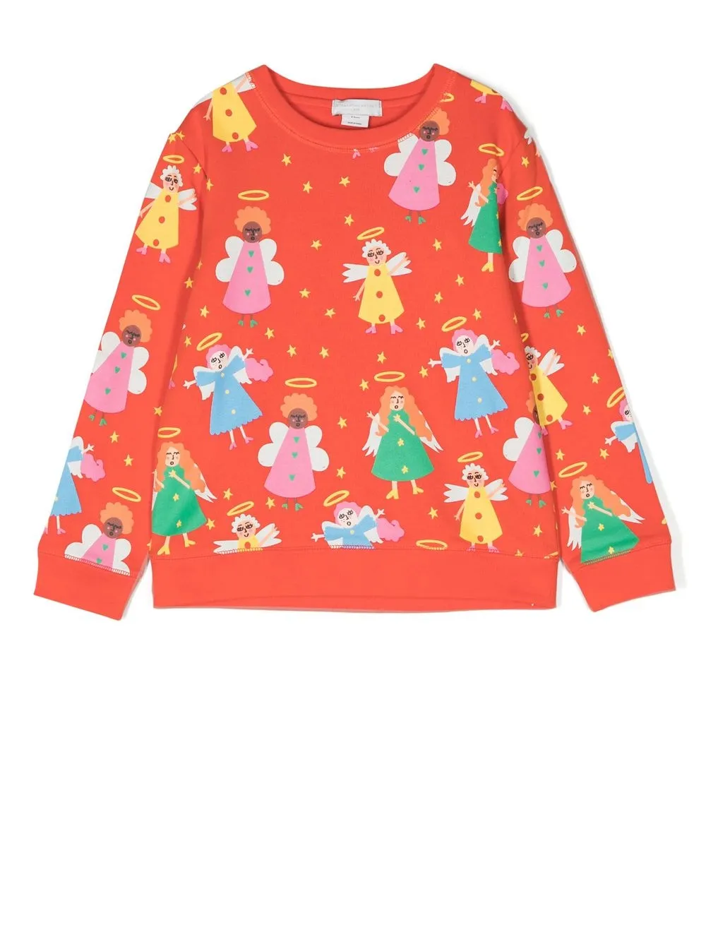 

Stella McCartney Kids sudadera con ángeles estampados - Rojo