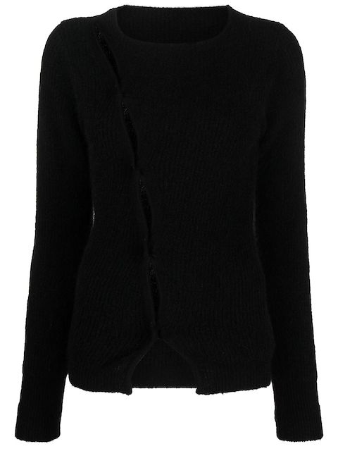 Jacquemus Pau asymmetric knitted cardigan