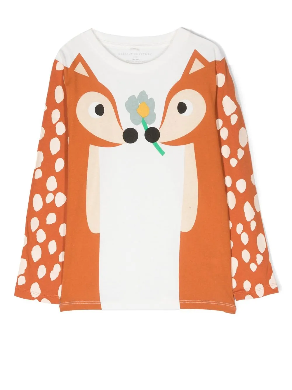 

Stella McCartney Kids playera con zorros estampados - Blanco