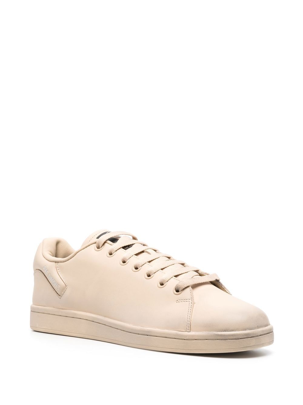 Shop Raf Simons Round-toe Lace-up Sneakers In Nude