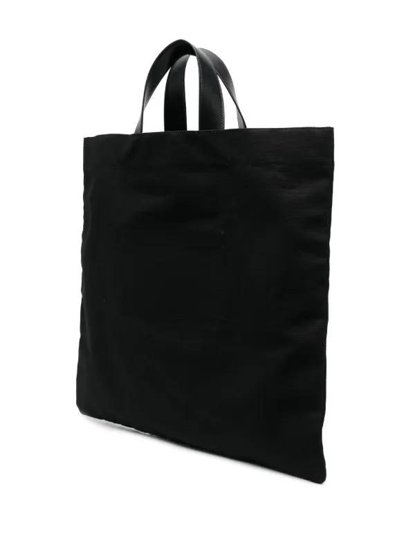トートバッグ Jil Sander Black Cotton Shopping Bag With Logo 23831153_53827802_1000.jpg