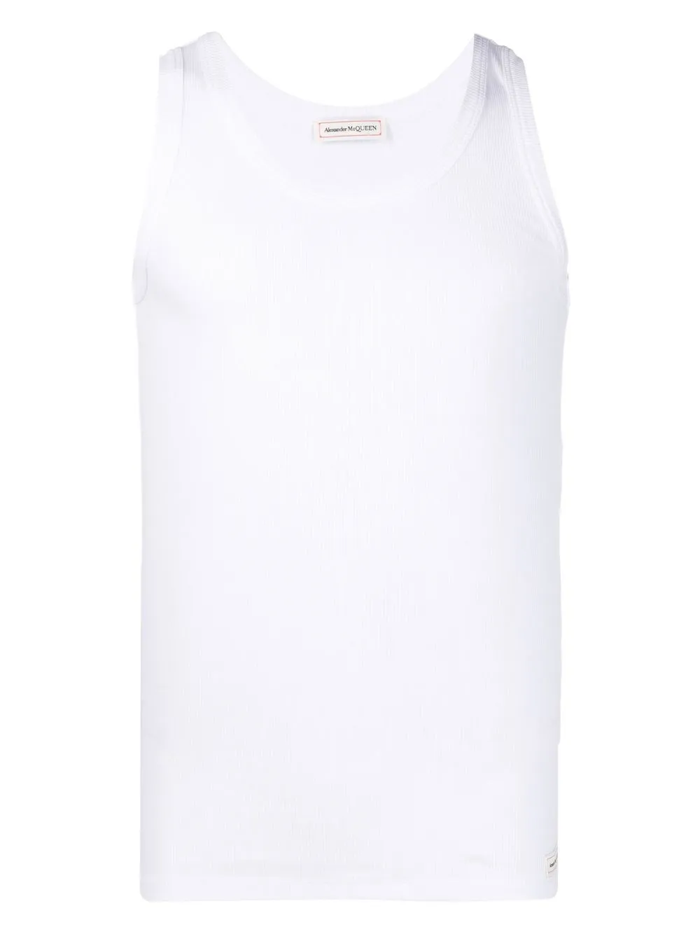 

Alexander McQueen scoop neck cotton vest - White