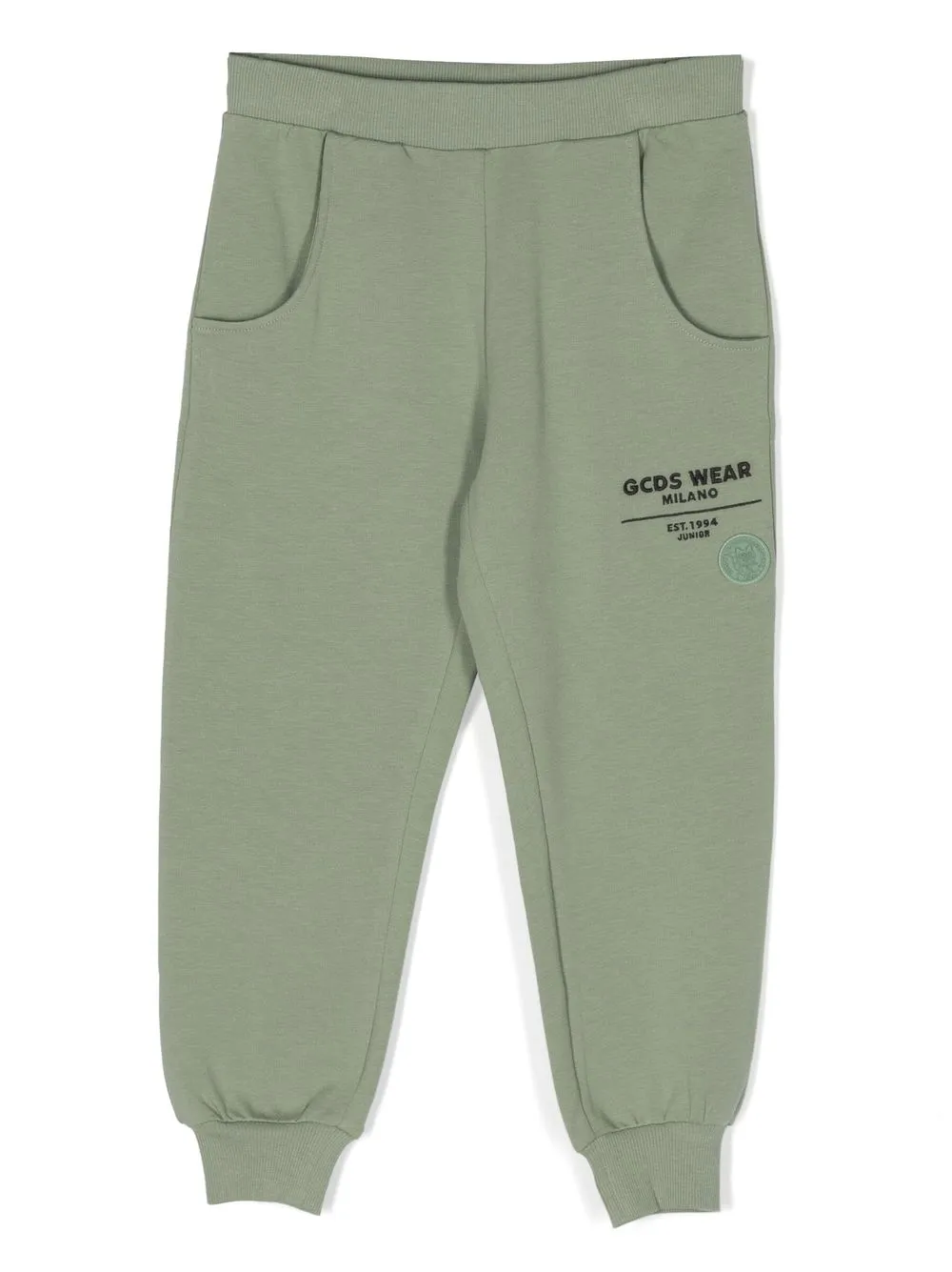 

Gcds Kids logo-print track pants - Green