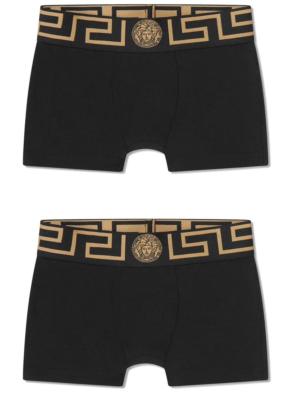 

Versace Kids two-pack Greca-trim boxers - Black