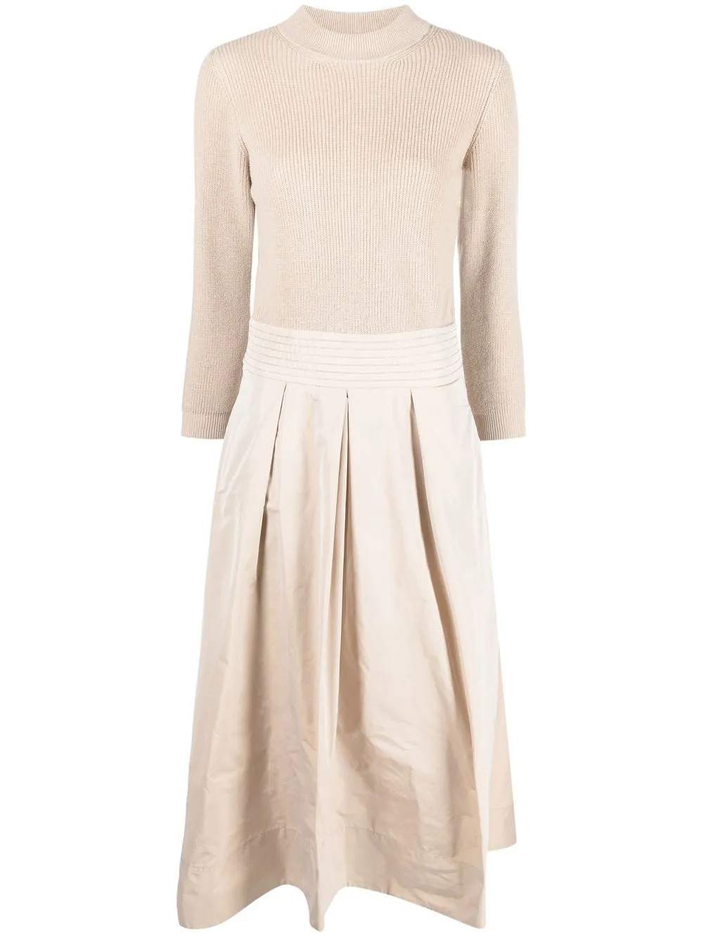 

Peserico pleated knitted maxi dress - Neutrals