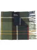 Barbour check pattern scarf - Green