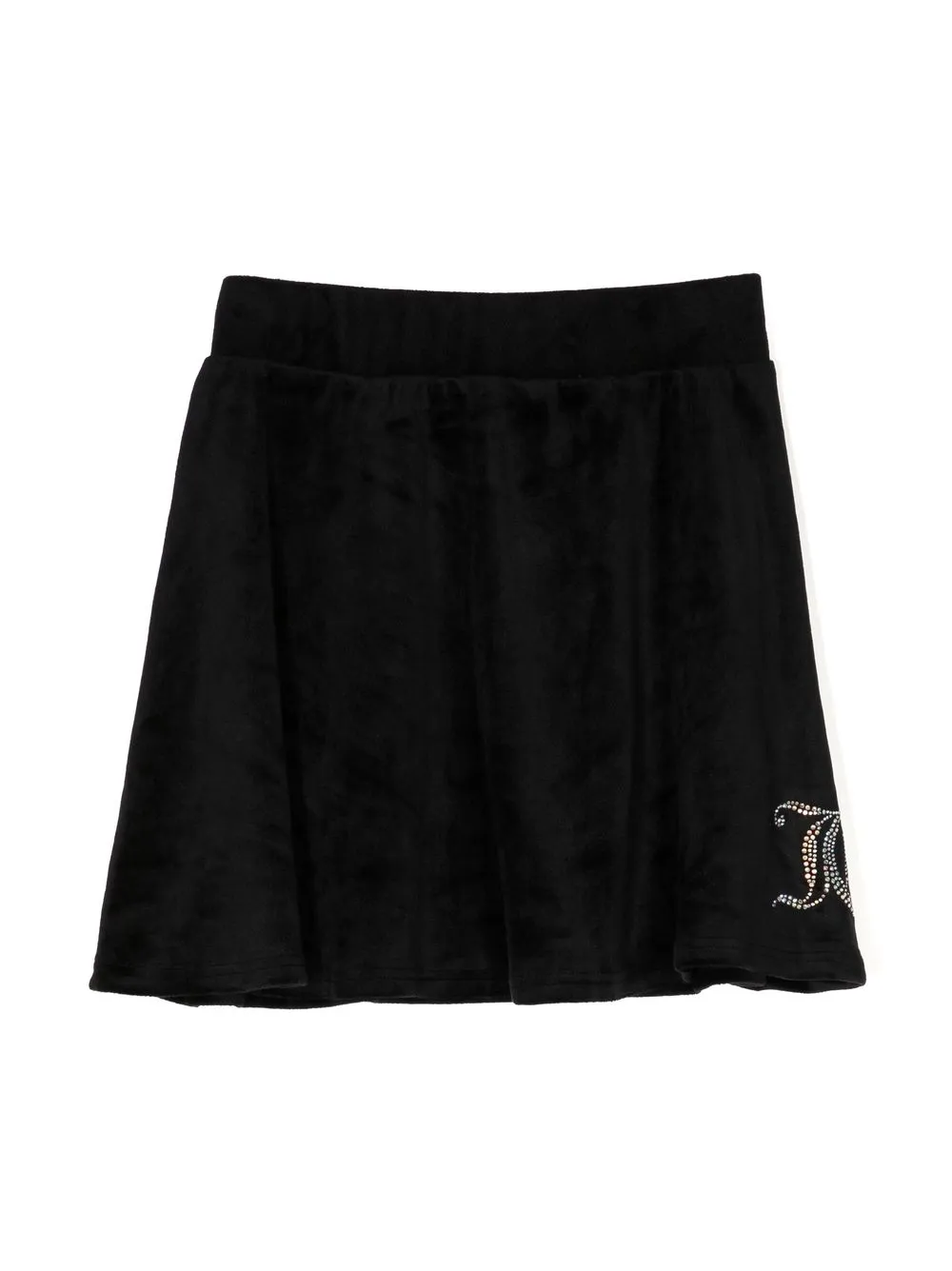 

Juicy Couture Kids studded-logo A-line skirt - Black