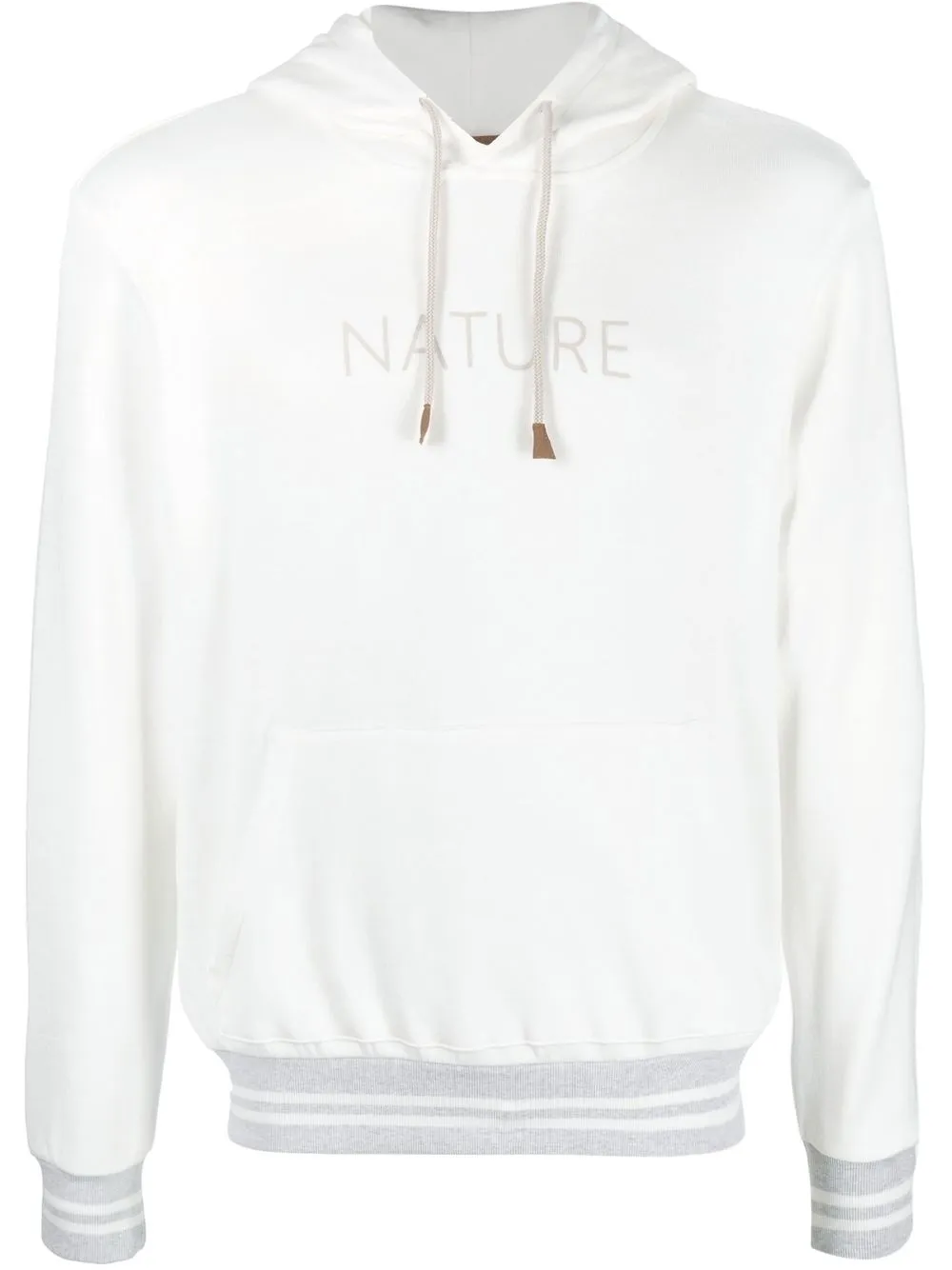 

Eleventy drawstring long-sleeve hoodie - White