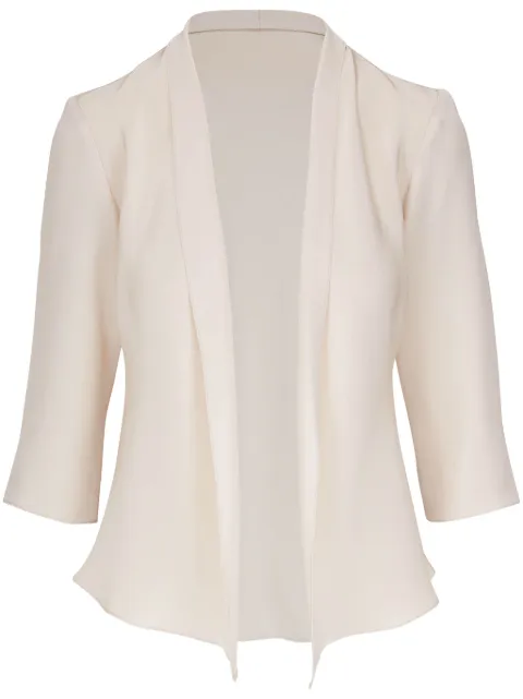 Peter Cohen open-front collarless silk jacket
