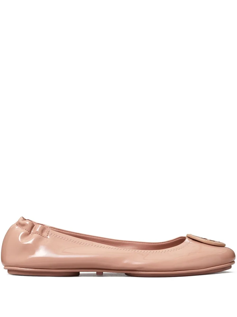 

Tory Burch logo-plaque detail ballerina shoes - Pink