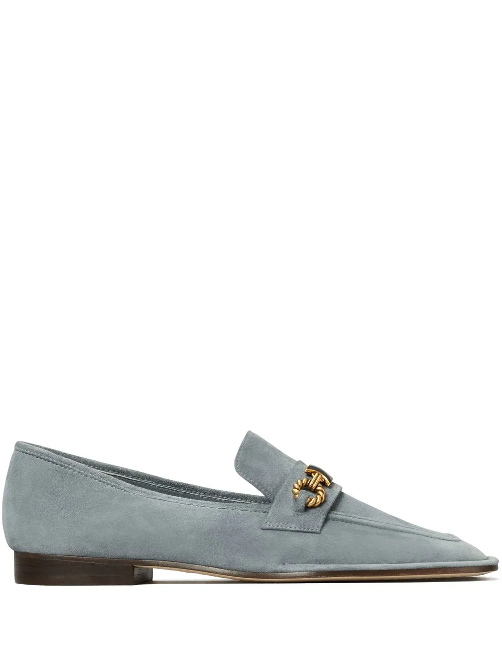 

Tory Burch logo-plaque chain-link loafers - Grey