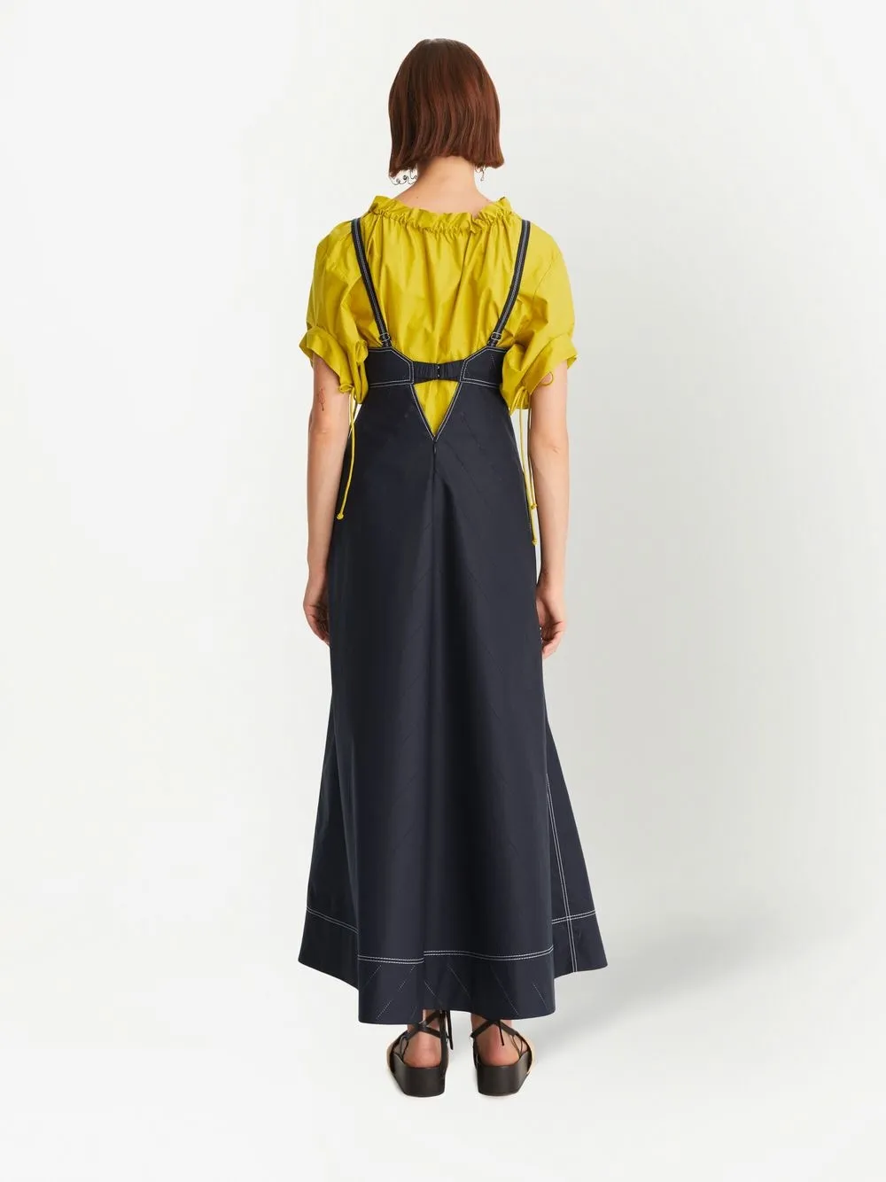 Tory Burch Jurk met contrasterend stiksel Blauw