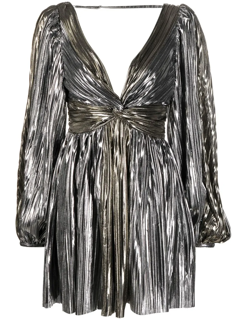 

Sabina Musayev laminated plissé mini dress - Silver