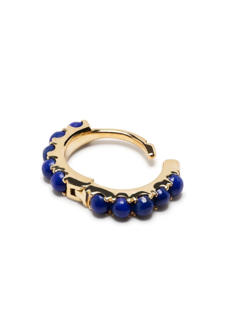 Shop We By White Bird Medium Ismène Lapis Lazuli Hoop Earring In Gold