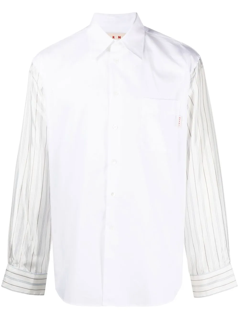 

Marni camisa con paneles y botones - Blanco