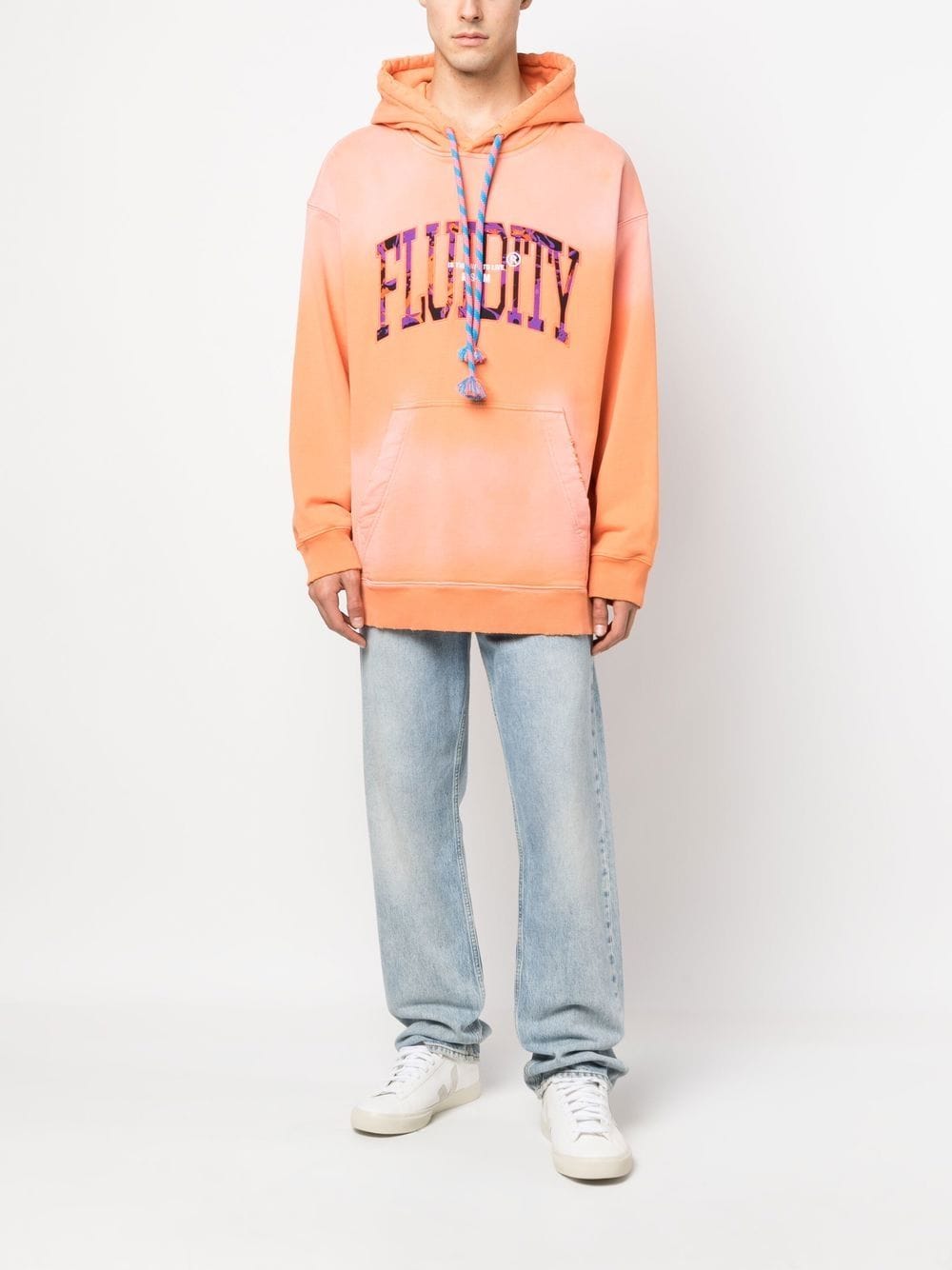 MSGM Hoodie met applicatie - Oranje