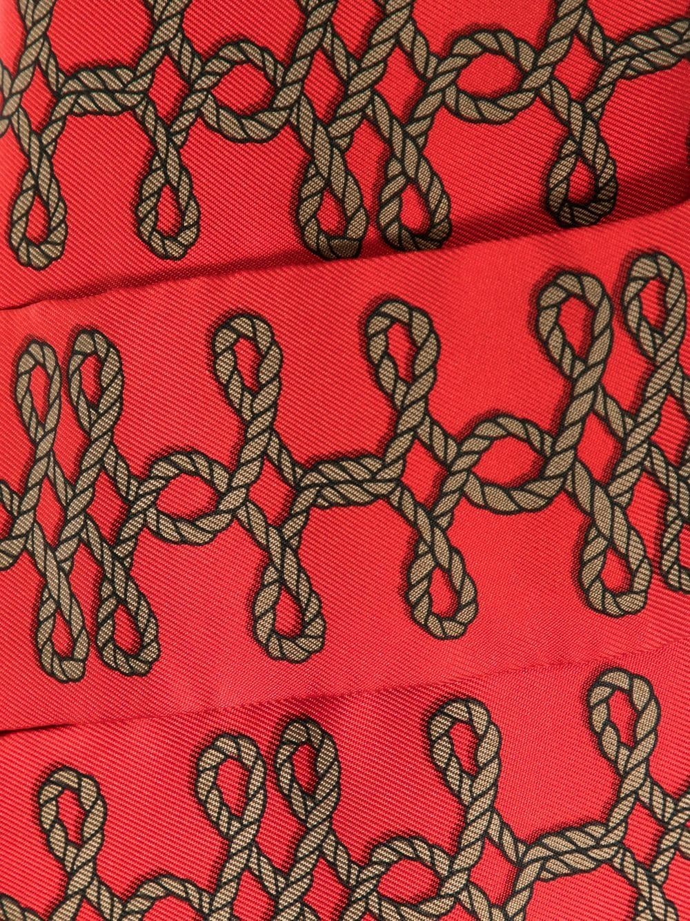 Pre-owned Hermes 1990-2000s  Galons Et Brandebourg Twilly Silk Scarf In Red
