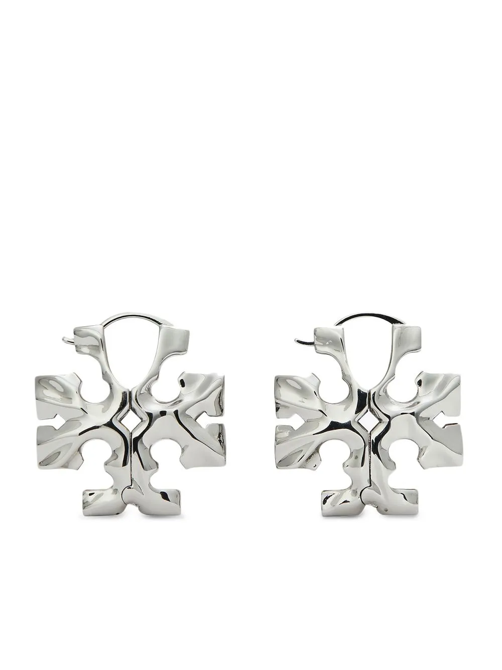 

Tory Burch Double-T plaque earrings - Silver