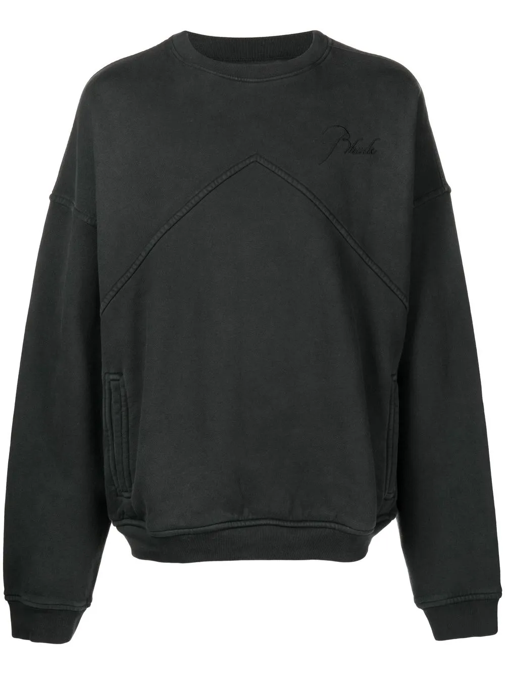 

Rhude sudadera con logo bordado - Negro