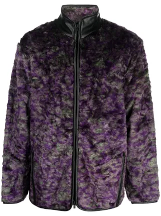 Needles abstract-print faux-fur Jacket - Farfetch